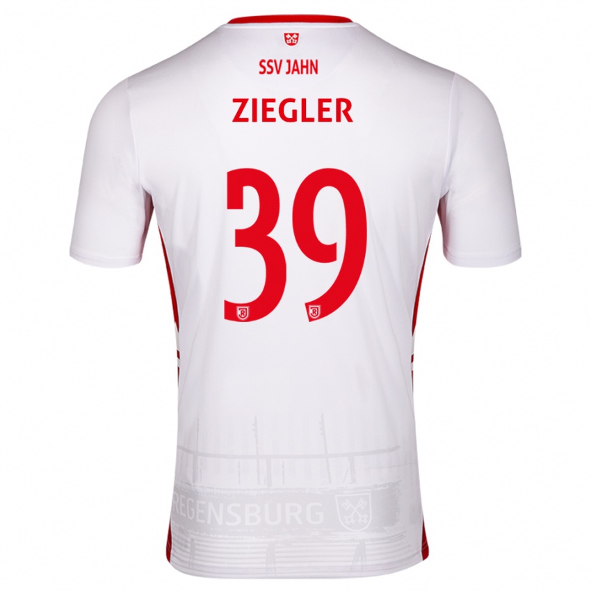 נשים Fabian Ziegler #39 לבן אדום ג'רזי ביתית 2025/26 חולצה קצרה