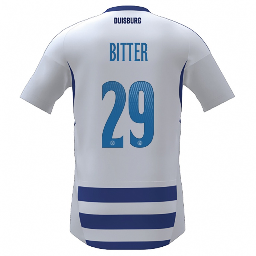 נשים Joshua Bitter #29 לבן כחול ג'רזי ביתית 2025/26 חולצה קצרה