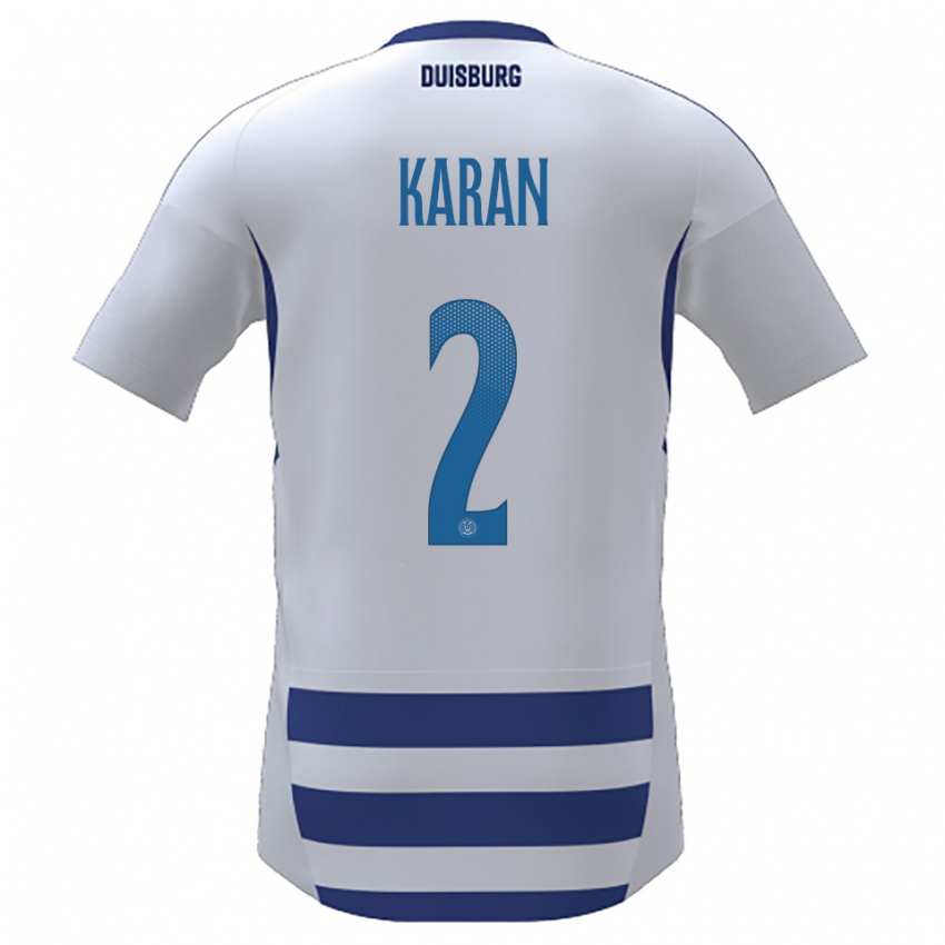 נשים Mikail Karan #2 לבן כחול ג'רזי ביתית 2025/26 חולצה קצרה