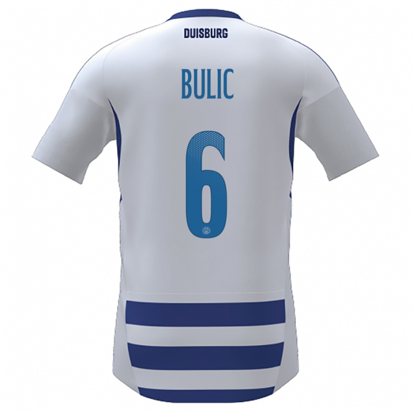 נשים ראסים בוליץ' #6 לבן כחול ג'רזי ביתית 2025/26 חולצה קצרה