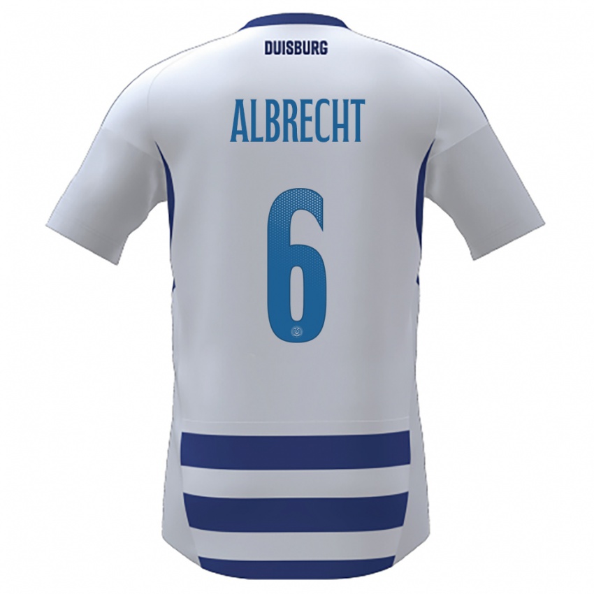 נשים Jil Albrecht #6 לבן כחול ג'רזי ביתית 2025/26 חולצה קצרה