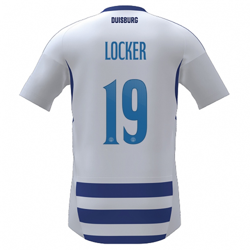 נשים Marie Locker #19 לבן כחול ג'רזי ביתית 2025/26 חולצה קצרה