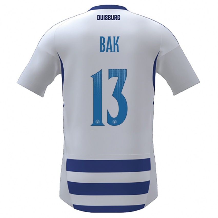 נשים חולינה באק #13 לבן כחול ג'רזי ביתית 2025/26 חולצה קצרה