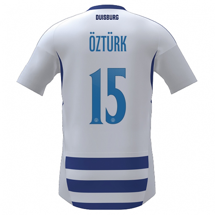 נשים Melisa Öztürk #15 לבן כחול ג'רזי ביתית 2025/26 חולצה קצרה