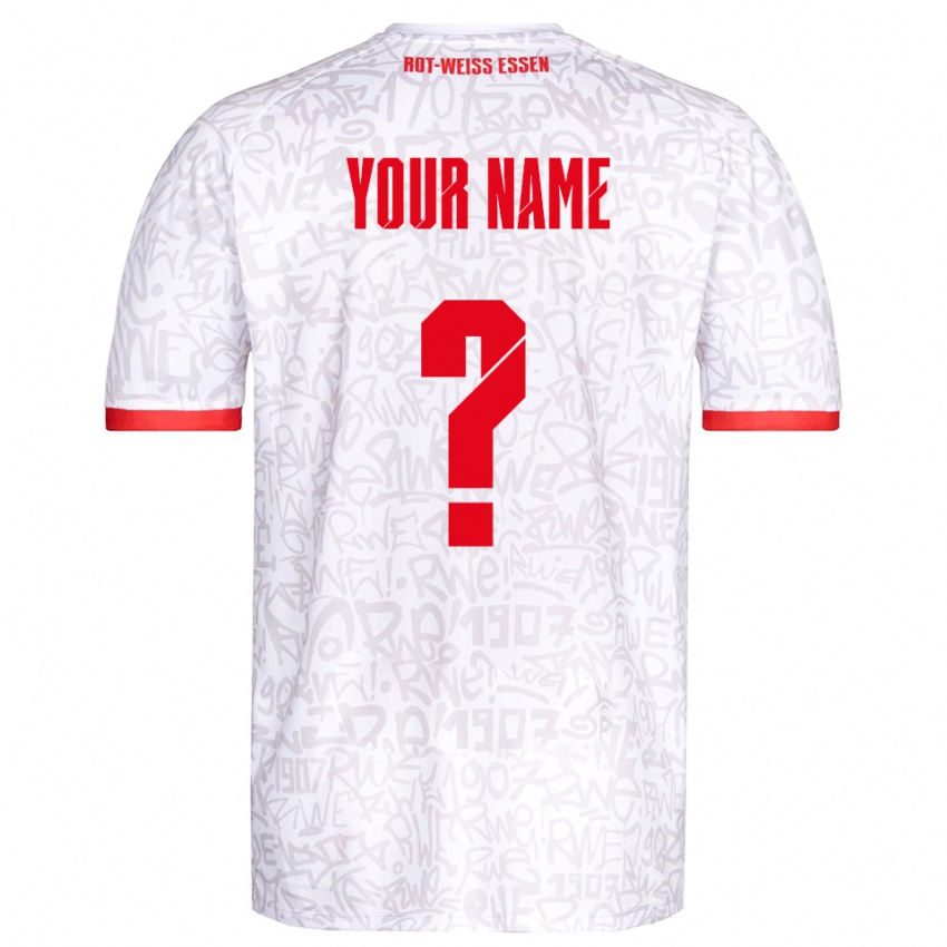 נשים השם שלך #0 לבן אדום ג'רזי ביתית 2025/26 חולצה קצרה