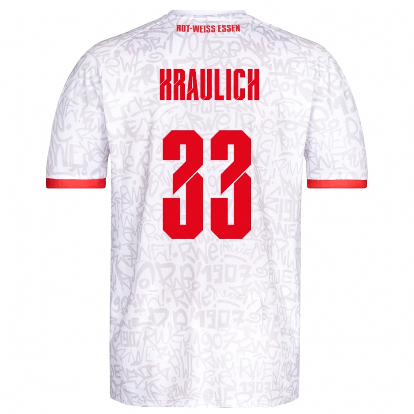 נשים Tobias Kraulich #33 לבן אדום ג'רזי ביתית 2025/26 חולצה קצרה