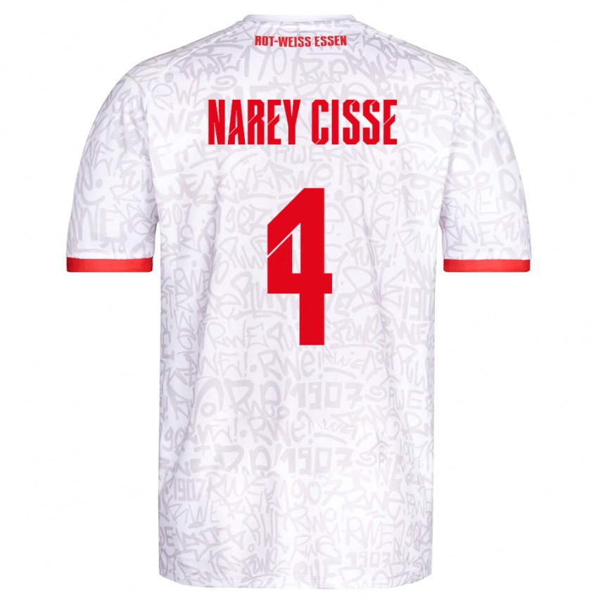 נשים איברהים נארי סיסה #4 לבן אדום ג'רזי ביתית 2025/26 חולצה קצרה