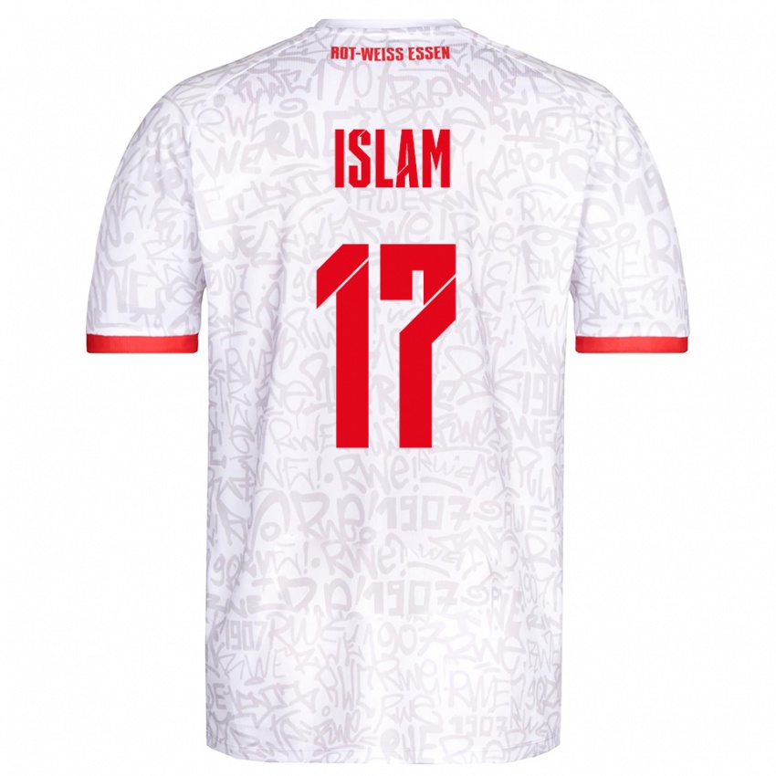 נשים Arda Islam #17 לבן אדום ג'רזי ביתית 2025/26 חולצה קצרה