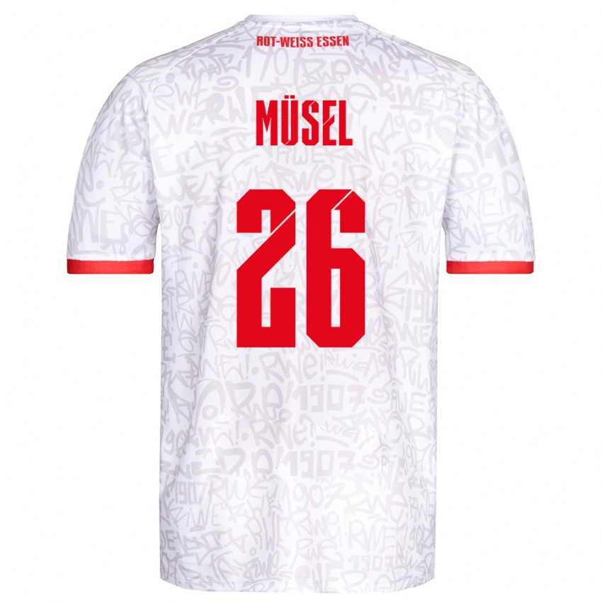 נשים טורבן מיזל #26 לבן אדום ג'רזי ביתית 2025/26 חולצה קצרה