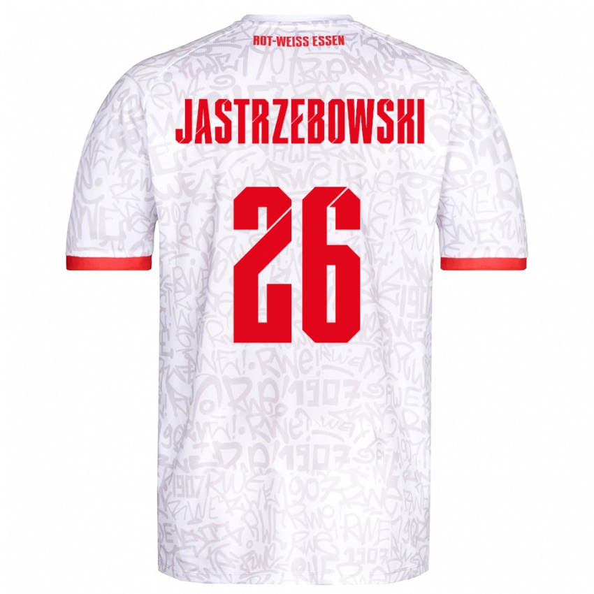 נשים Oliver Jastrzebowski #26 לבן אדום ג'רזי ביתית 2025/26 חולצה קצרה