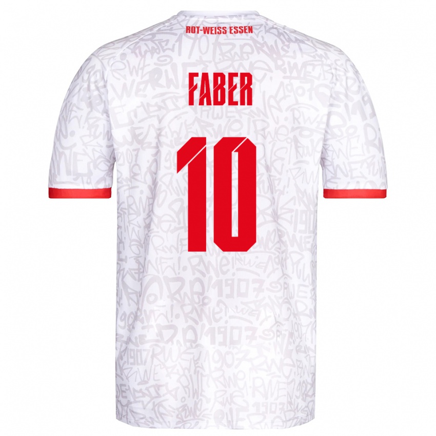 נשים Marcel Faber #10 לבן אדום ג'רזי ביתית 2025/26 חולצה קצרה