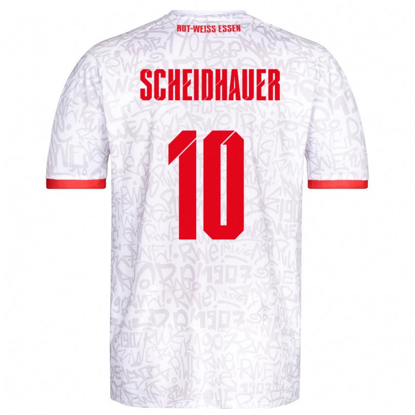 נשים לאון שיידהאוור #10 לבן אדום ג'רזי ביתית 2025/26 חולצה קצרה