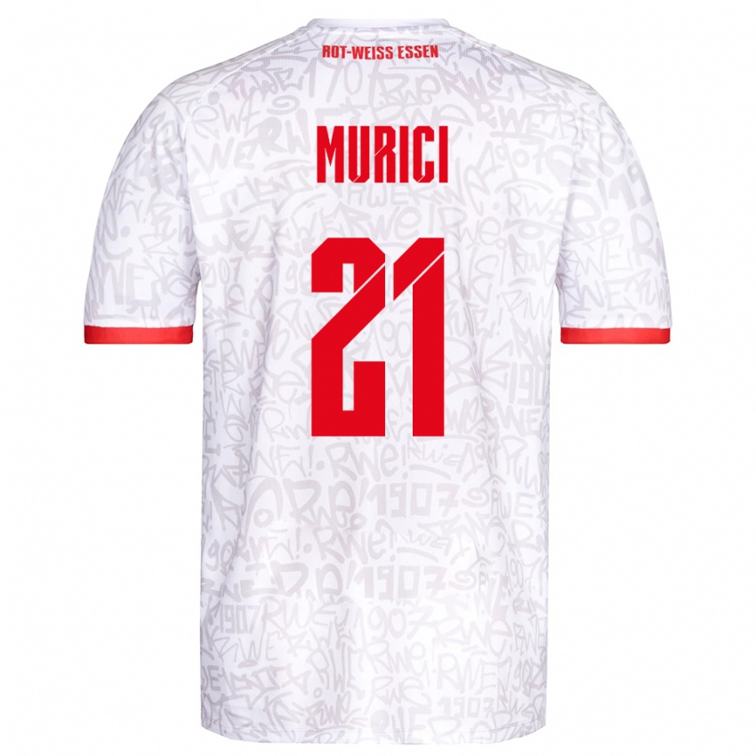 נשים Leard Murici #21 לבן אדום ג'רזי ביתית 2025/26 חולצה קצרה