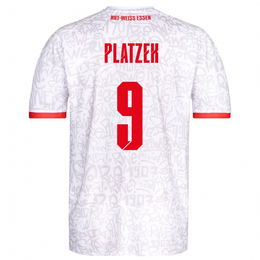 נשים מרסל פלאצק #9 לבן אדום ג'רזי ביתית 2025/26 חולצה קצרה