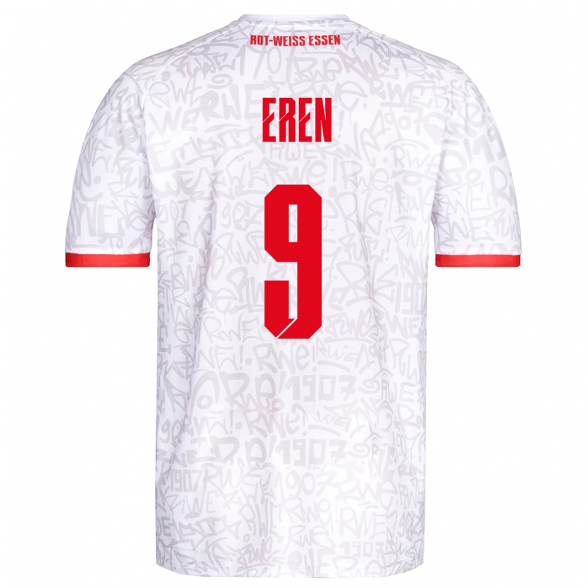 נשים Baran Eren #9 לבן אדום ג'רזי ביתית 2025/26 חולצה קצרה