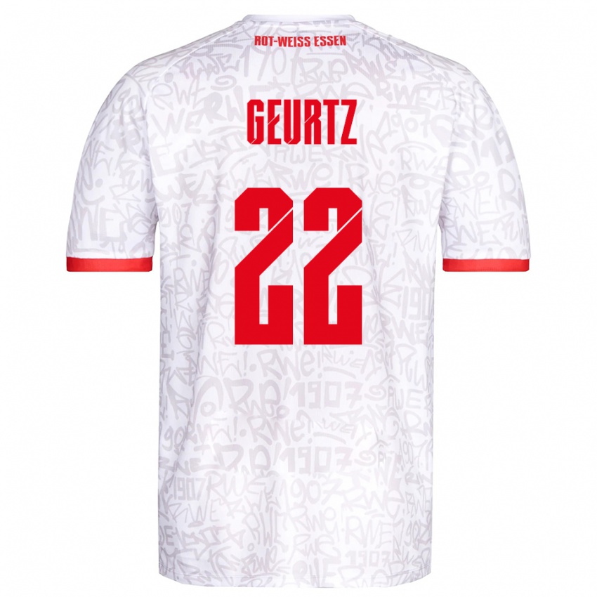 נשים Jan-Luca Geurtz #22 לבן אדום ג'רזי ביתית 2025/26 חולצה קצרה