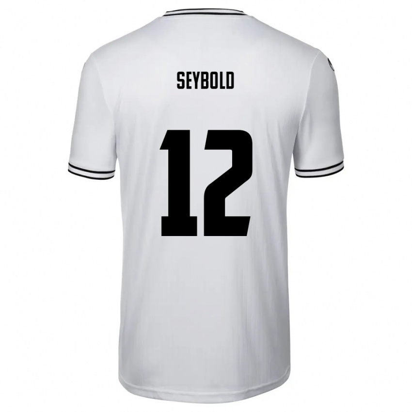 נשים מרווין סייבולד #12 לבן שחור ג'רזי ביתית 2025/26 חולצה קצרה