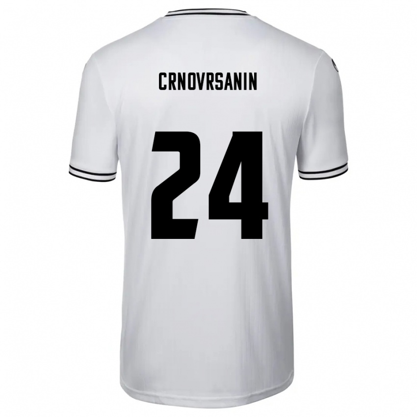 נשים סדין קרנוברסנין #24 לבן שחור ג'רזי ביתית 2025/26 חולצה קצרה