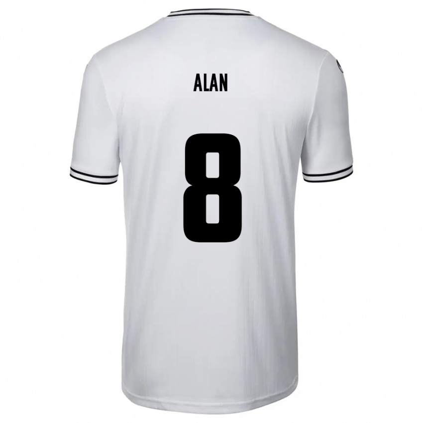 נשים Ali Alan #8 לבן שחור ג'רזי ביתית 2025/26 חולצה קצרה