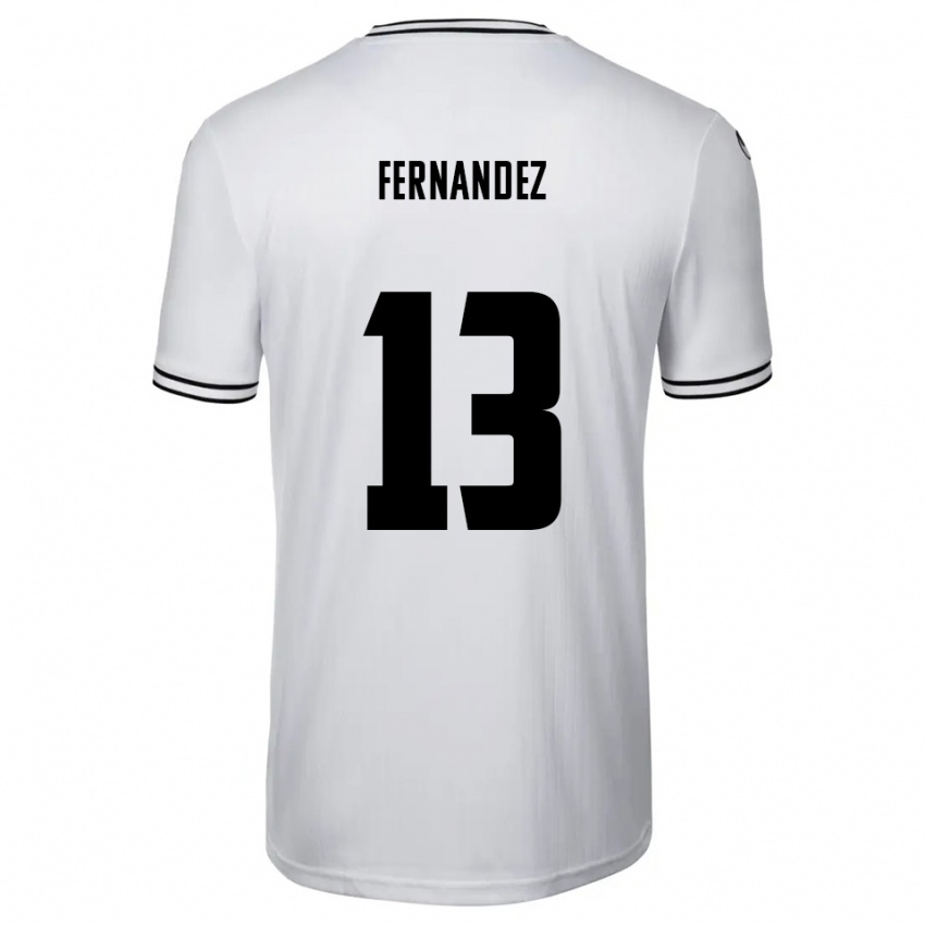 נשים Luis Fernandez #13 לבן שחור ג'רזי ביתית 2025/26 חולצה קצרה