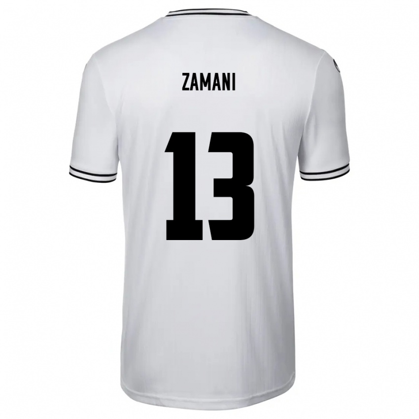 נשים Erfan Zamani #13 לבן שחור ג'רזי ביתית 2025/26 חולצה קצרה
