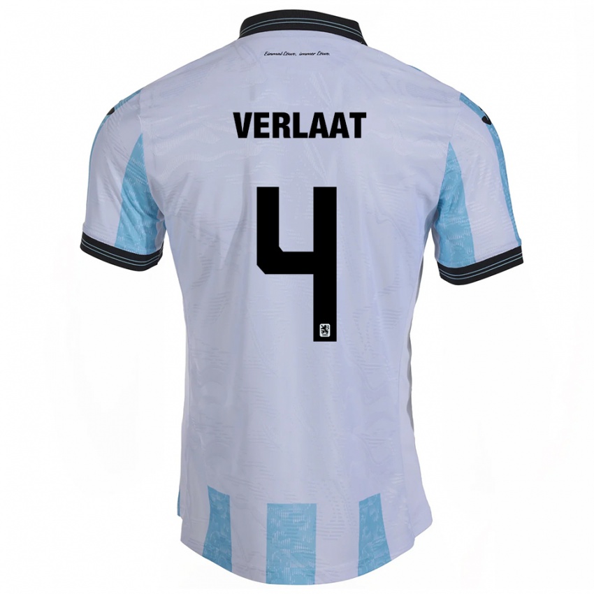 נשים Jesper Verlaat #4 לבן תכלת ג'רזי ביתית 2025/26 חולצה קצרה