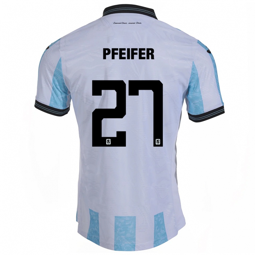 נשים מנואל פפייפר #27 לבן תכלת ג'רזי ביתית 2025/26 חולצה קצרה