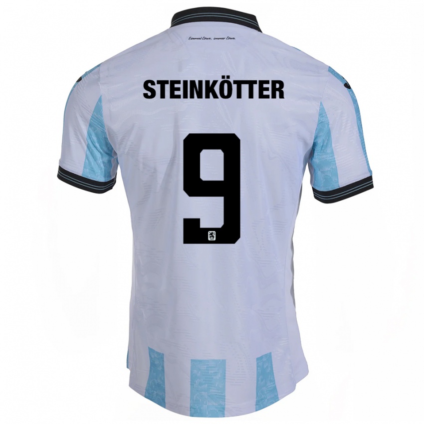 נשים Justin Steinkötter #9 לבן תכלת ג'רזי ביתית 2025/26 חולצה קצרה