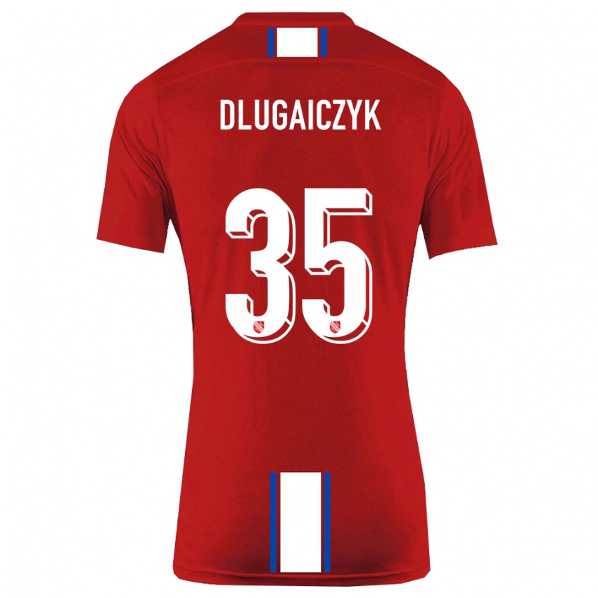 נשים אלכסנדר דלוגייצ'יק #35 אדום לבן ג'רזי ביתית 2025/26 חולצה קצרה