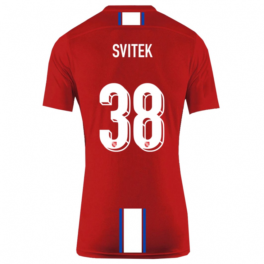 נשים לאון שביטק #38 אדום לבן ג'רזי ביתית 2025/26 חולצה קצרה