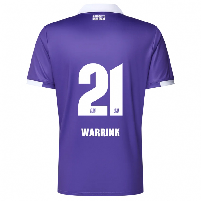 נשים Marko Warrink #21 סגול לבן ג'רזי ביתית 2025/26 חולצה קצרה