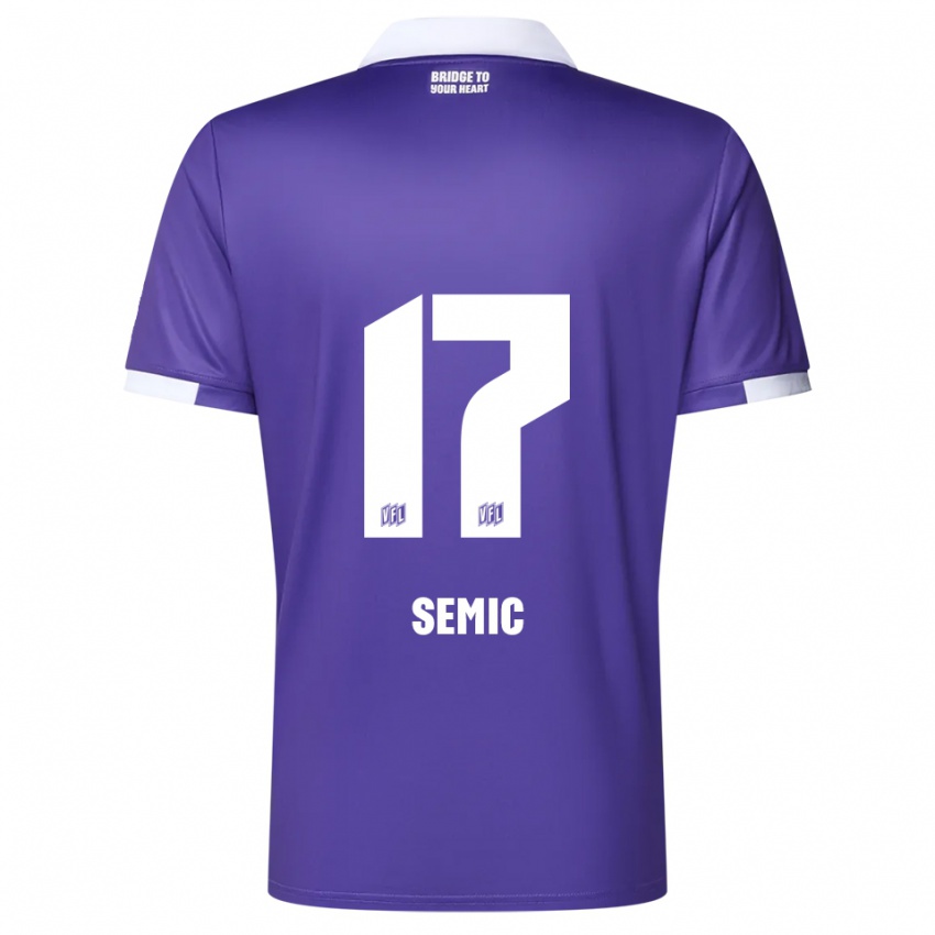 נשים ליון סאמיץ' #17 סגול לבן ג'רזי ביתית 2025/26 חולצה קצרה