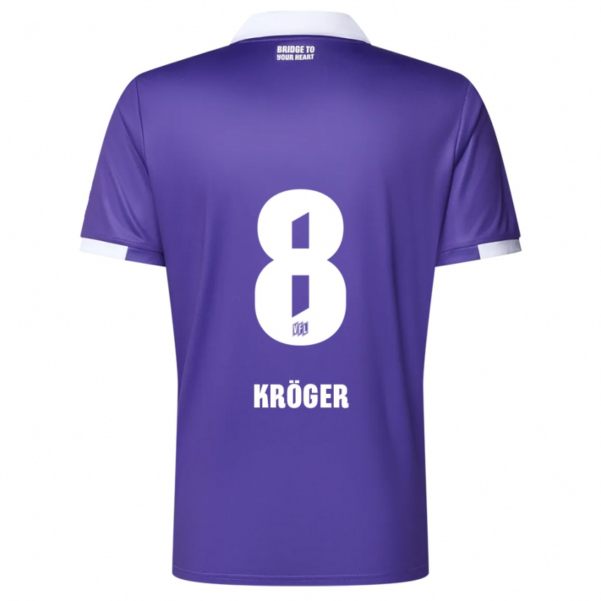 נשים Luca Kröger #8 סגול לבן ג'רזי ביתית 2025/26 חולצה קצרה