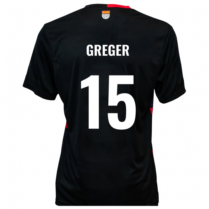 נשים כריסטוף גרגר #15 שחור אדום ג'רזי ביתית 2025/26 חולצה קצרה