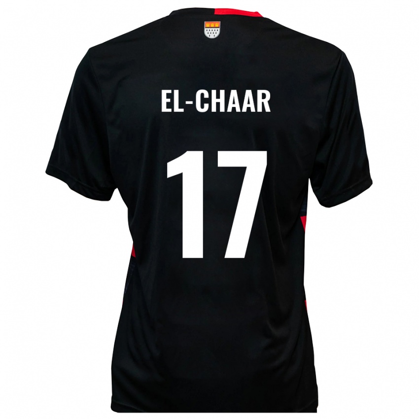 נשים Aboubaker El-Chaar #17 שחור אדום ג'רזי ביתית 2025/26 חולצה קצרה