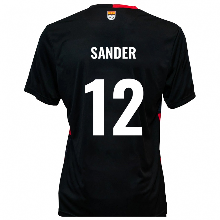 נשים Anton Sander #12 שחור אדום ג'רזי ביתית 2025/26 חולצה קצרה