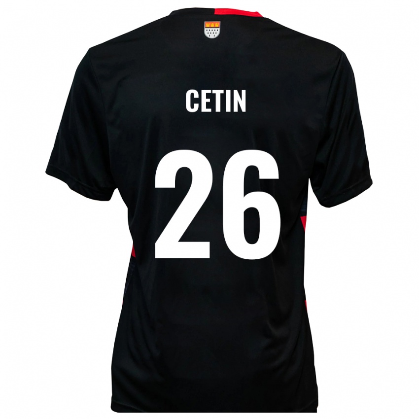 נשים סרקן צטין #26 שחור אדום ג'רזי ביתית 2025/26 חולצה קצרה