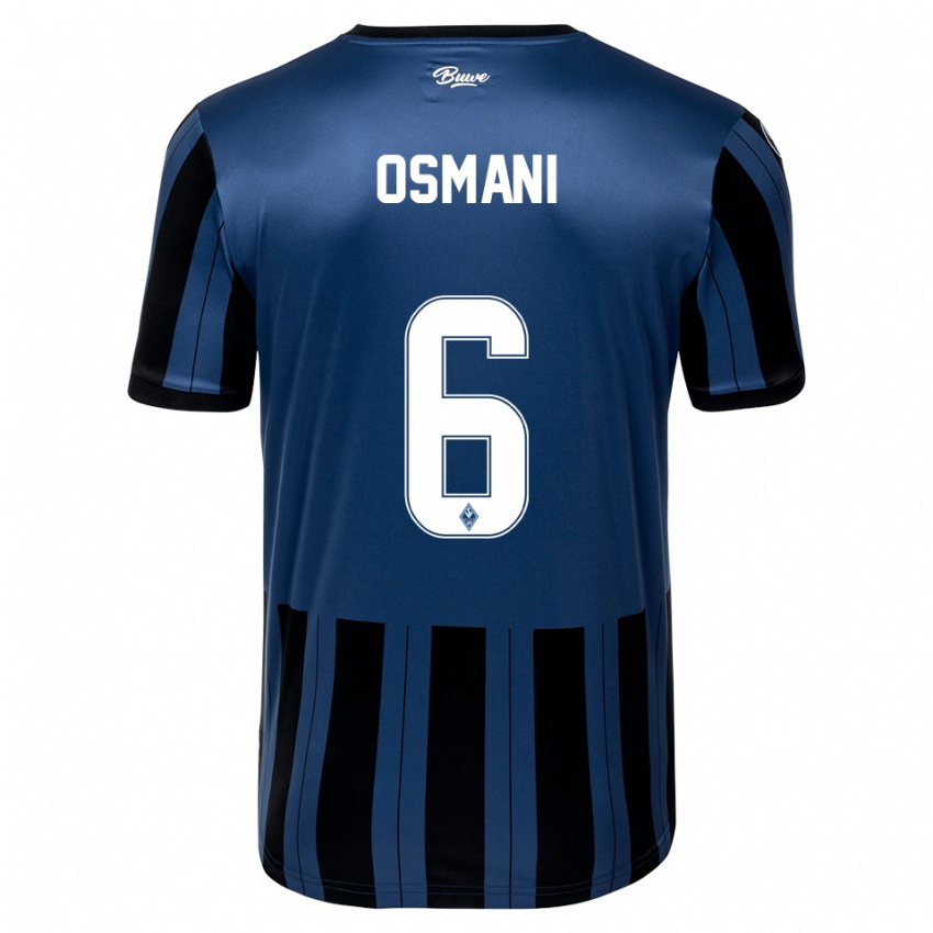 נשים Samir Osmani #6 כחול אפור שחור ג'רזי ביתית 2025/26 חולצה קצרה