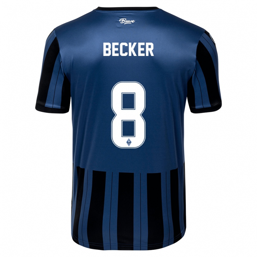 נשים פין אולה בקר #8 כחול אפור שחור ג'רזי ביתית 2025/26 חולצה קצרה