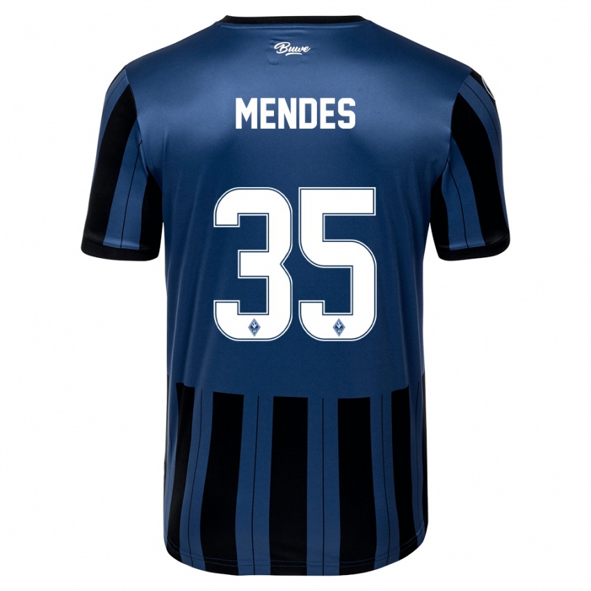 נשים Djayson Mendes #35 כחול אפור שחור ג'רזי ביתית 2025/26 חולצה קצרה