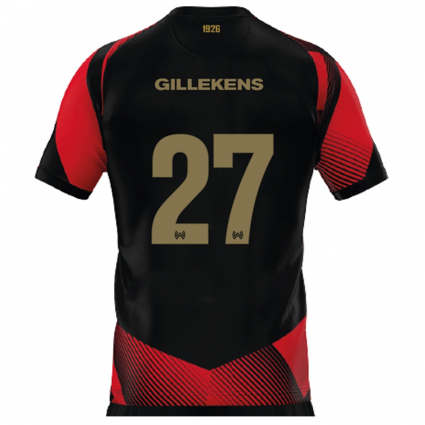 נשים ג׳ורדי גילקנס #27 שחור אדום ג'רזי ביתית 2025/26 חולצה קצרה