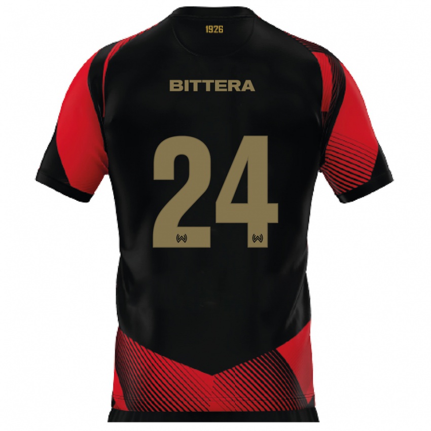 נשים Buda Bittera #24 שחור אדום ג'רזי ביתית 2025/26 חולצה קצרה