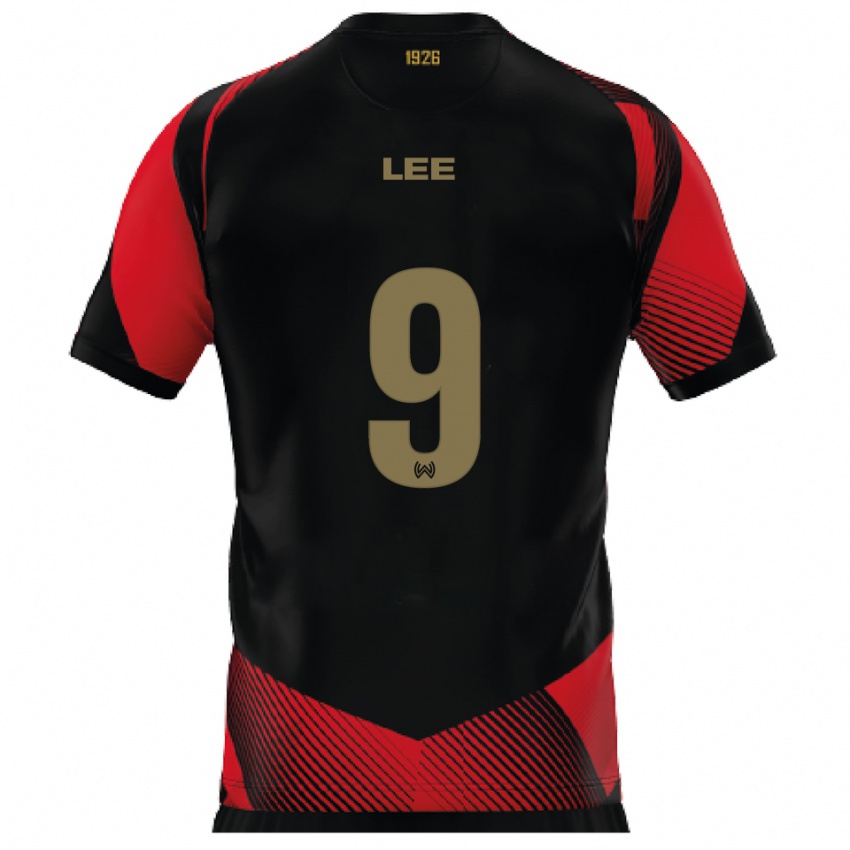 נשים סונג-היון לי #9 שחור אדום ג'רזי ביתית 2025/26 חולצה קצרה