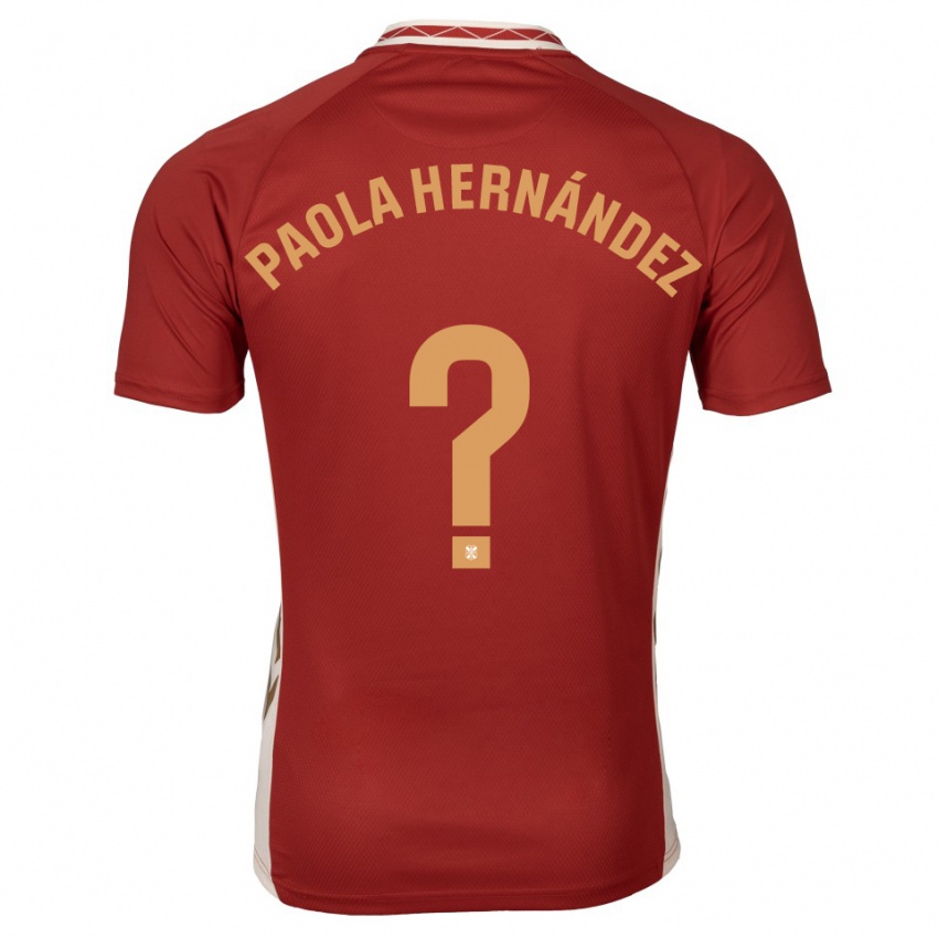 נשים פאולה הרננדס #0 בורדו זהב הרחק ג'רזי 2025/26 חולצה קצרה