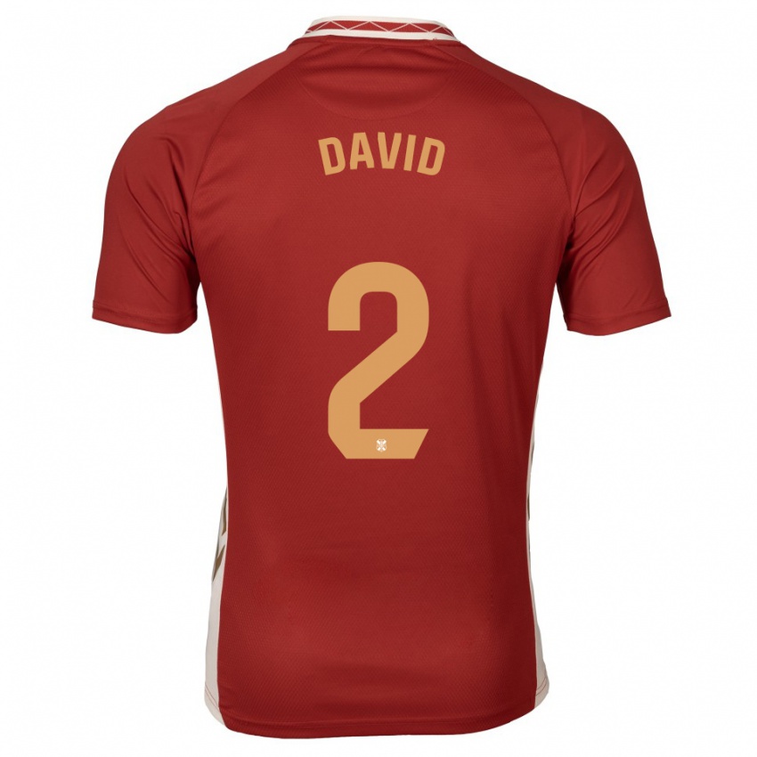 נשים David Rodríguez #2 בורדו זהב הרחק ג'רזי 2025/26 חולצה קצרה