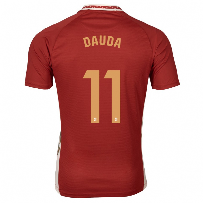 נשים Mo Dauda #11 בורדו זהב הרחק ג'רזי 2025/26 חולצה קצרה