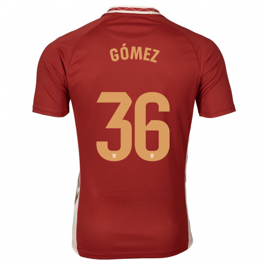 נשים Yerover Gómez #36 בורדו זהב הרחק ג'רזי 2025/26 חולצה קצרה