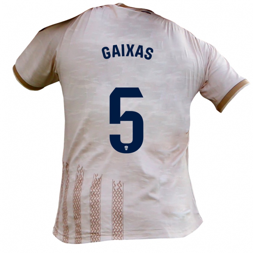 נשים Arnau Gaixas #5 לבן מלוכלך חום הרחק ג'רזי 2025/26 חולצה קצרה