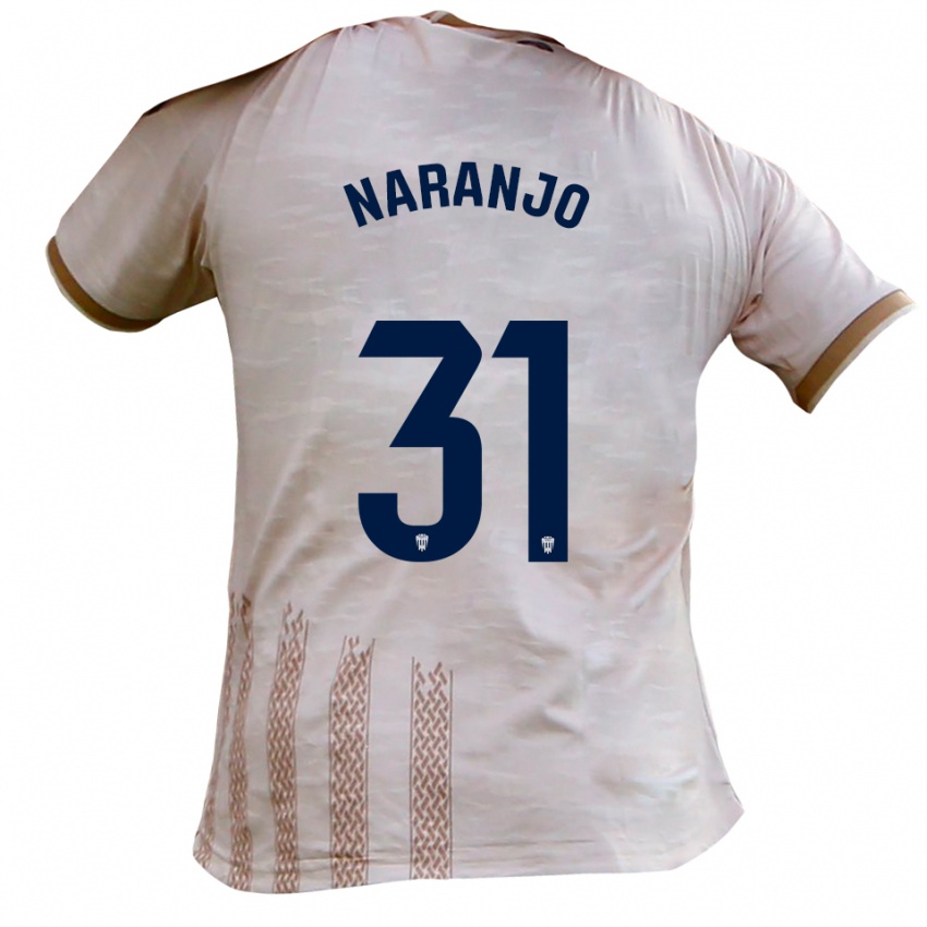 נשים David Naranjo #31 לבן מלוכלך חום הרחק ג'רזי 2025/26 חולצה קצרה