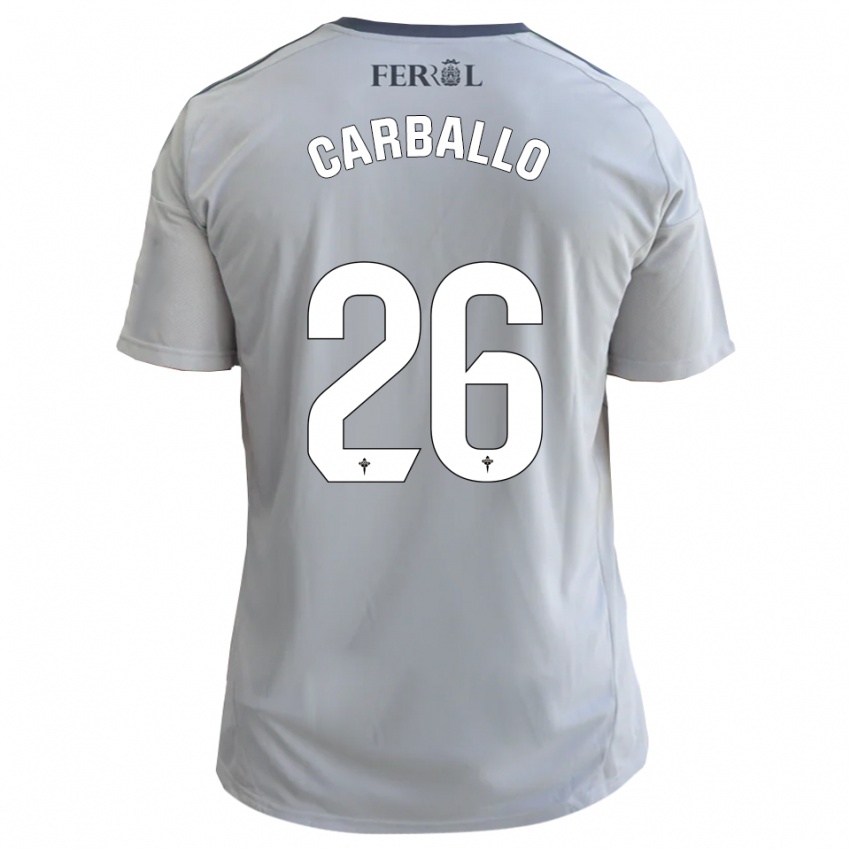 נשים David Carballo #26 אפור כסף הרחק ג'רזי 2025/26 חולצה קצרה